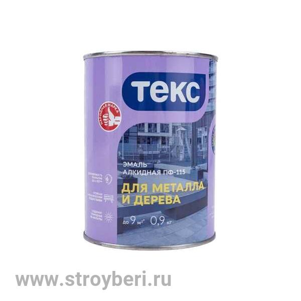 Эмаль ПФ-115 для металла и дерева / Оптимум 0.9кг белая глянц.