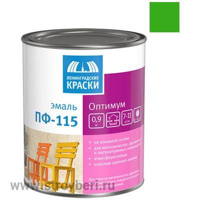 Эмаль ПФ-115 для металла и дерева / Оптимум 1.9кг зеленая