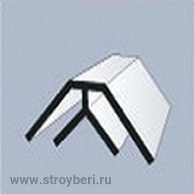 Угол внутренний для панелей 8мм 3,0м 'Идеал Ламини', 001 Белый