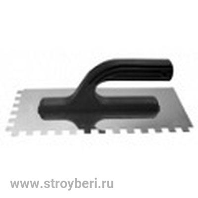 35312 Гладилка 130х270мм нержавеющая зубчатая 4мм (12/60).