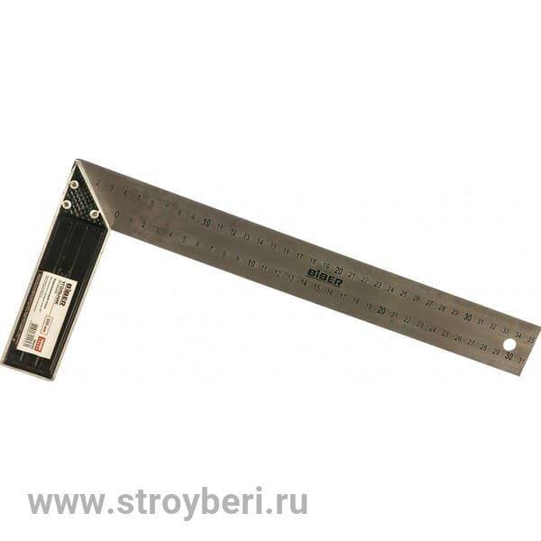 40635 Угольник столярный ПРОФИ 350мм нержавеющая сталь, гравировка (12/120)