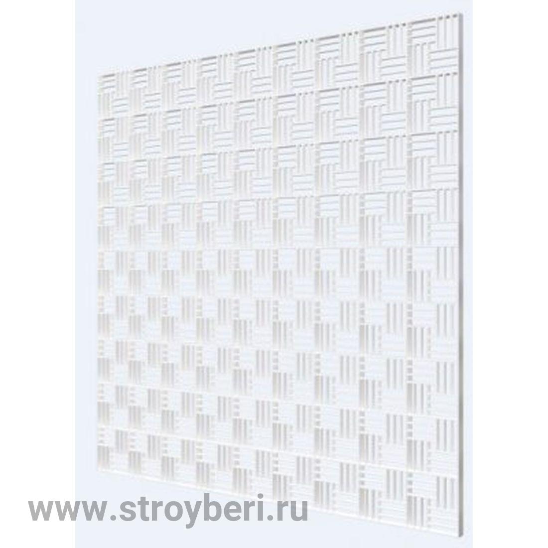 П6060ДП Fusion, решетка вентиляционная декоративная потолочная 595*595, бел