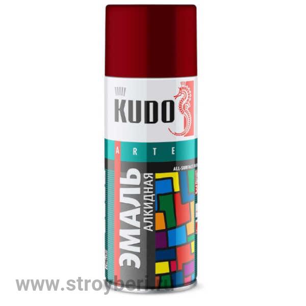 KU-10042 Аэрозольная краска КУДО RAL 3002 темно-красная 0.52л