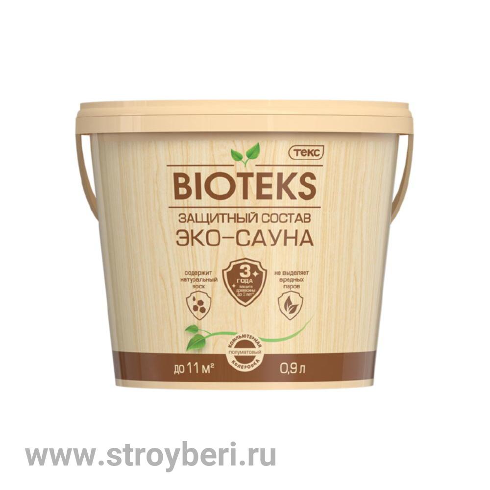 Защитный состав Эко-Сауна BIOTEKS/Лак для саун Профи п/мат 0.9л