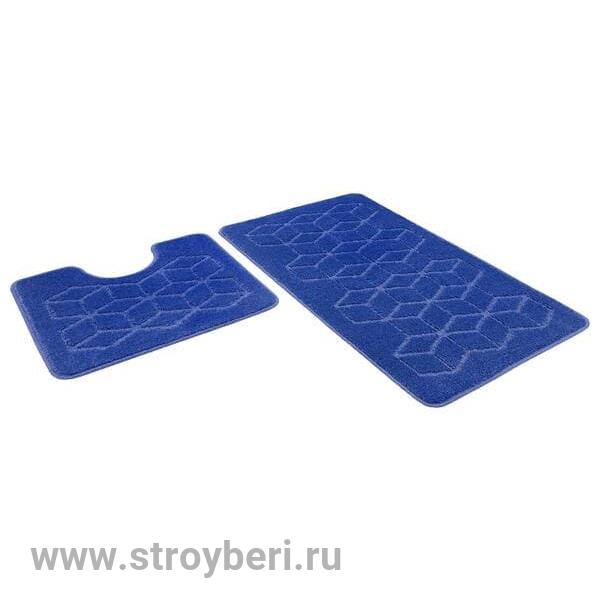 Коврики РР (полипропилен) 60*100+60*50 комплект Синий