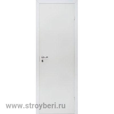 Дверное полотно ОЛОВИ 10х21 белое с замком (с притвором)