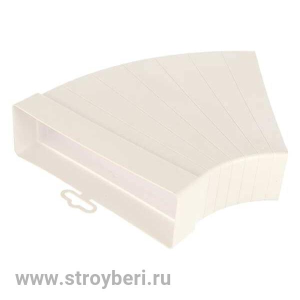 620КРП,Колено разноугловое горизонтальное пластик,60*204