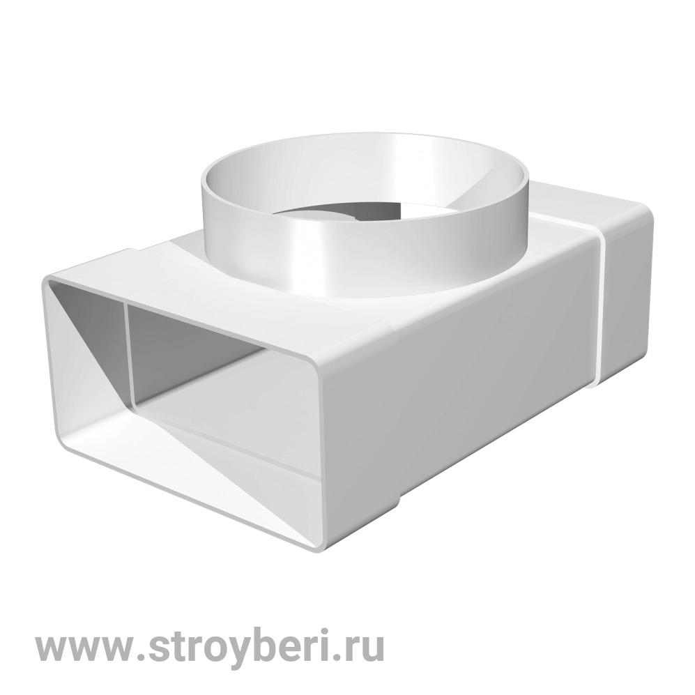 620ТФ12,5 П,Соединитель Т-обр.пластик,плоских воздуховодов 60*204 с выходом на фланцевые воздухорасп