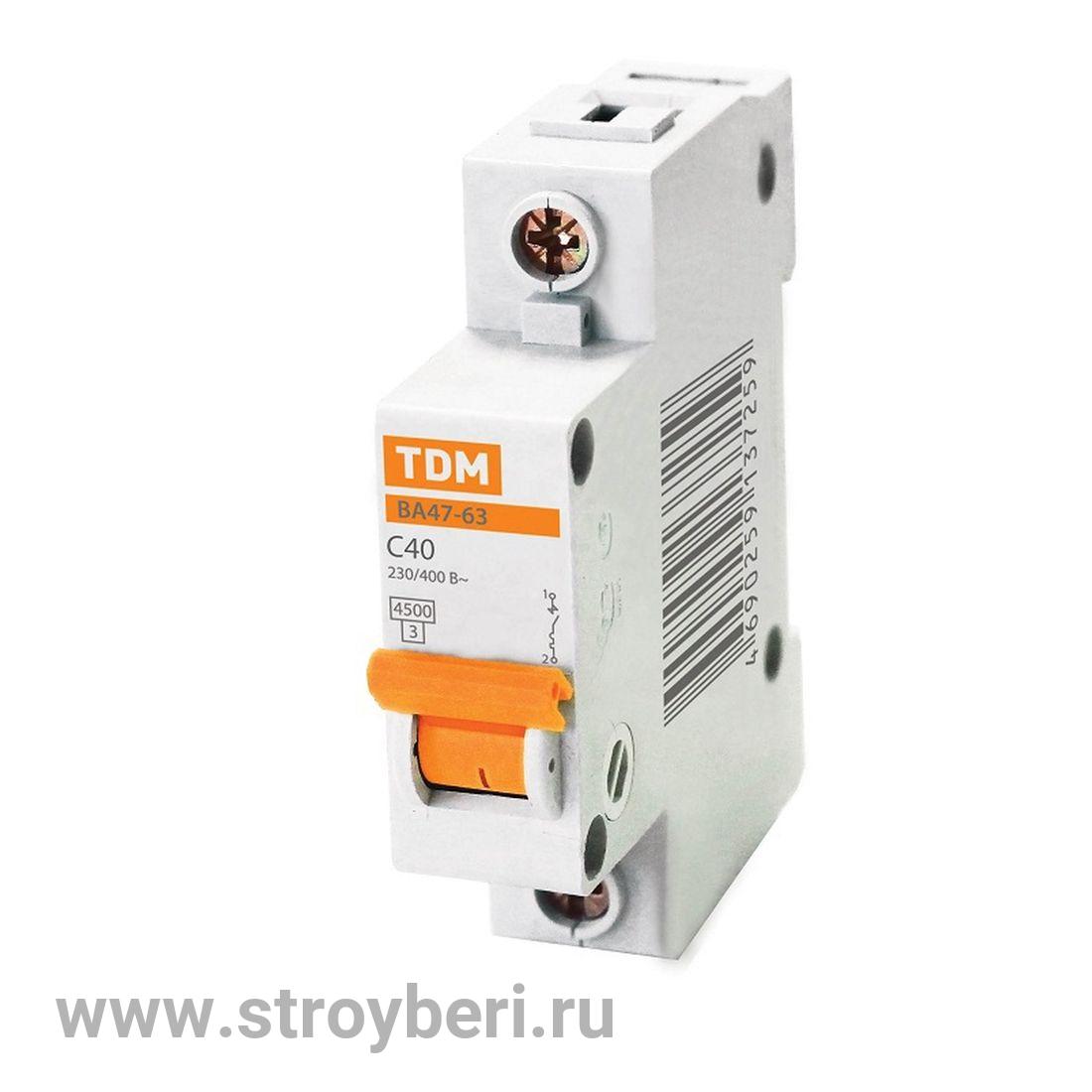 SQ0218-0005 Авт. выкл.ВА47-63 1Р 25А 4,5кА х-ка С TDM