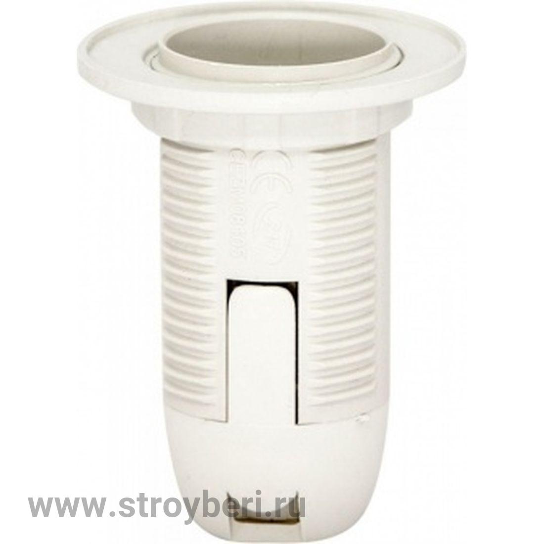 SQ0335-0033 Патрон Е14 с кольцом, термостойкий пластик, белый, Б/Н TDM