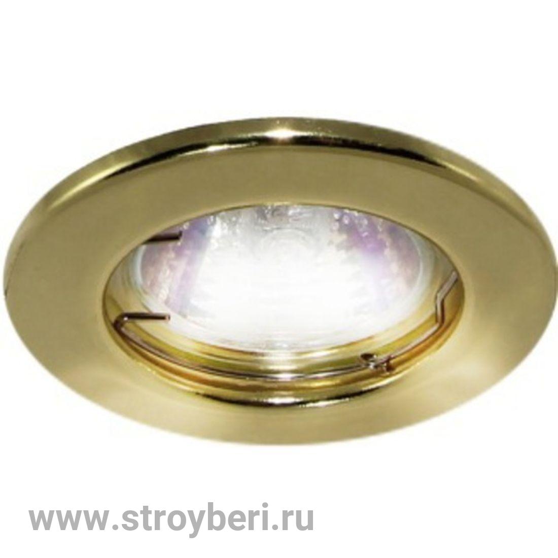 SQ0359-0021 Светильник встраиваемый СВ 01-01 MR16 50Вт G5.3 золото TDM