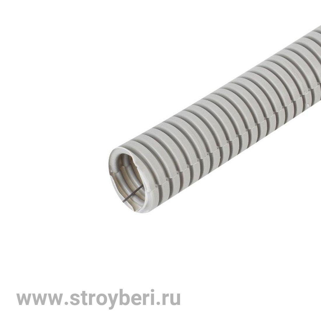 SQ0401-0303 Труба гофр.ПВХ d 25 с зондом (50 м) легкая народная