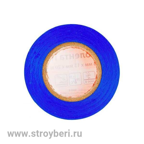 SQ0526-0015 Изолента ПВХ 0,13*15мм Синяя 20м TDM