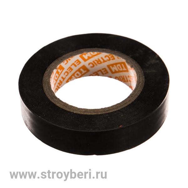 SQ0526-0016 Изолента ПВХ 0,13*15мм Черная 20м TDM