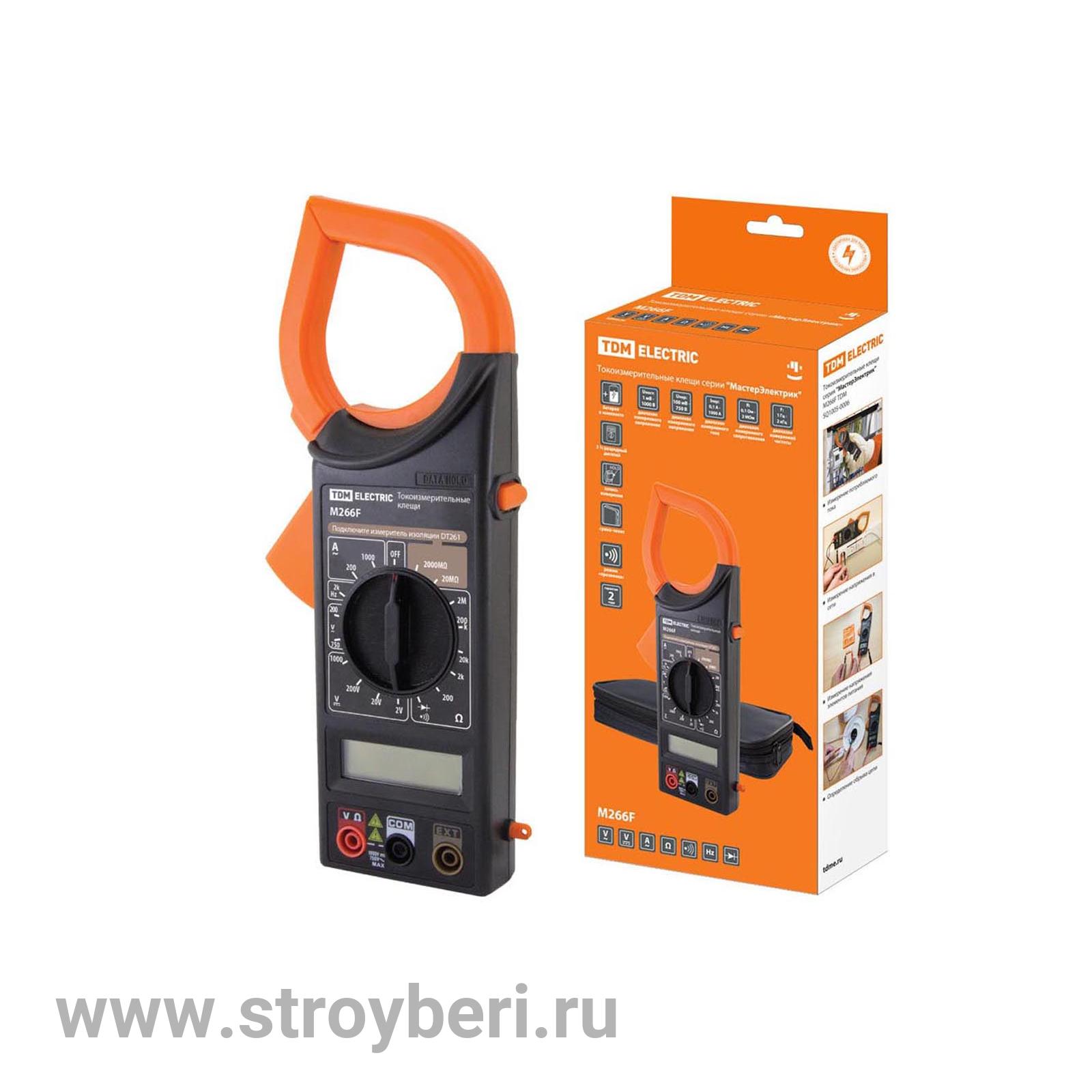 SQ1005-0006 Токоизмерительные клещи серия 'МастерЭлектрик' М266F TDM