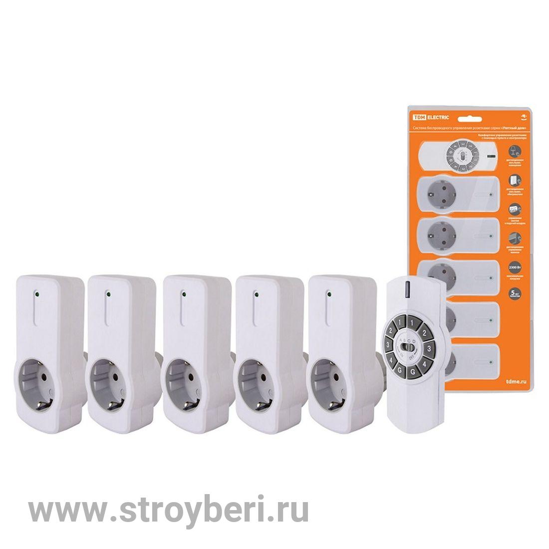 SQ1508-0204 Комплект для беспроводного управления розетками ПУ3-Р1.1 (1 приемник) 'Уютный дом' TDM