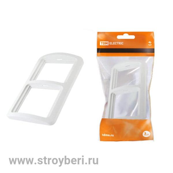 SQ1804-0017 Рамка 2-ая горизонтальная белая 'Валдай' TDM