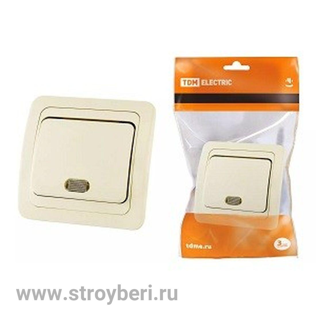 SQ1804-0101 Выключатель 1-кл. 10А сл. кость 'Валдай' TDM