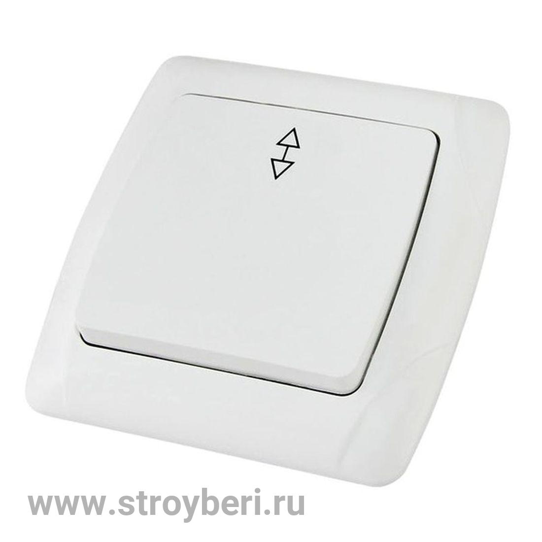 SQ1805-0003 Выключатель на 2 направления 1 кл. 10А белый 'Онега' TDM