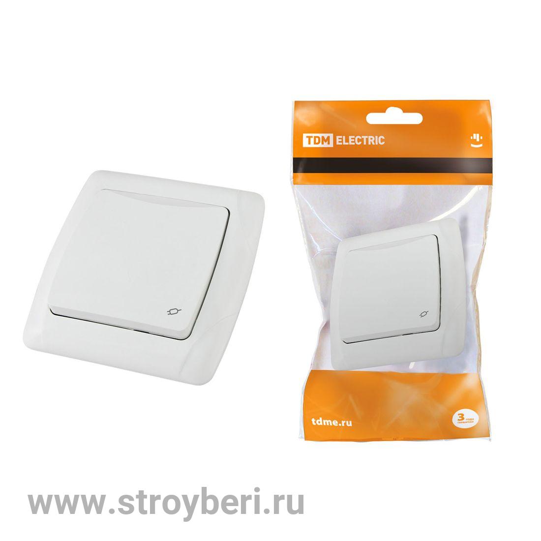 SQ1805-0019 Розетка с крышкой 2П+З 16А 250В белая 'Онега' TDM