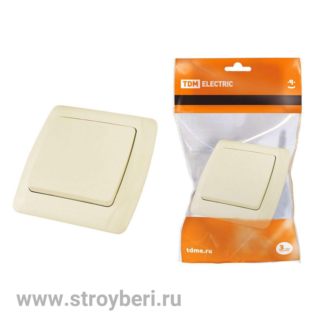 SQ1805-0030 Выключатель 1 кл. 10А cл.кость 'Онега' TDM