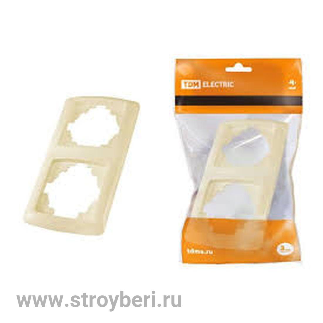 SQ1805-0053 Рамка 2-х постовая горизонтальная сл. кость 'Онега' TDM