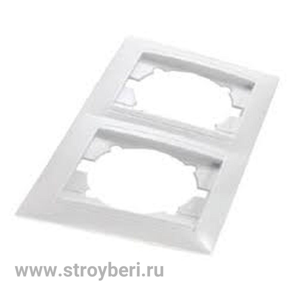 SQ1815-0030 Рамка 2-х постовая горизонтальная белая 'Лама' TDM