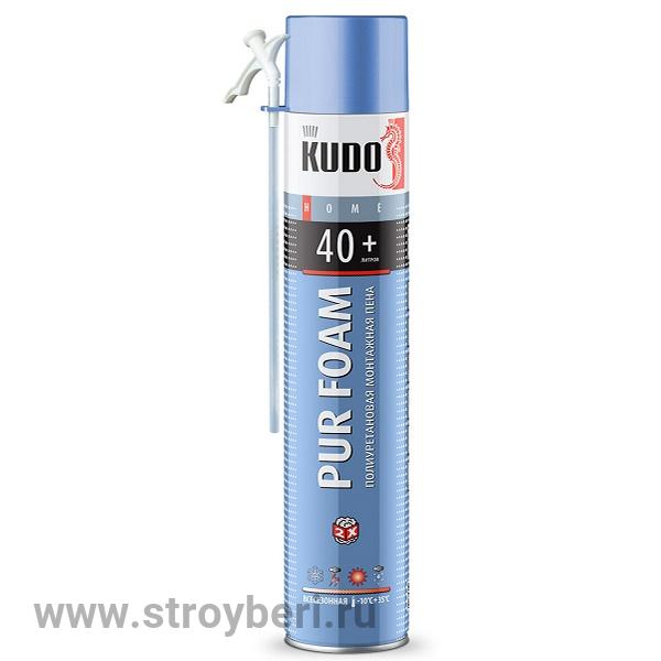 KUPH10U40+ Пена полиуретановая монтажная бытовая KUDO HOME 40+ 1000 мл Д