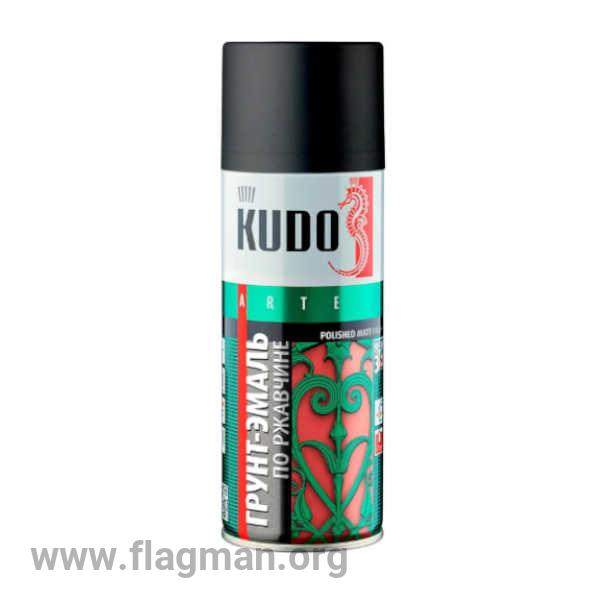 KU-319005 Грунт-эмаль КУДО по ржавчине черная RAL 9005 0,52л Д