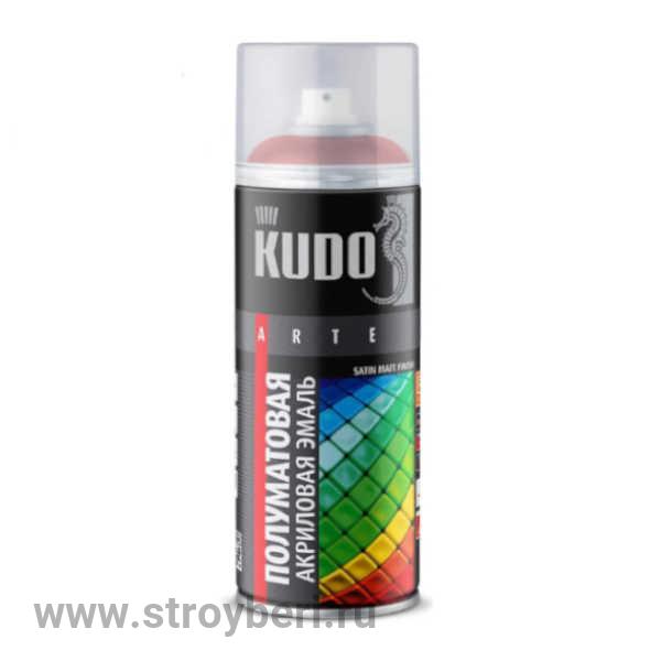 KU-0A3020 Аэрозольная акриловая краска КУДО satin RAL 3020 алая 0.52л Д