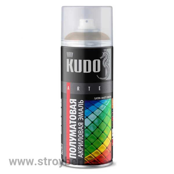 KU-0A8017 Аэрозольная акриловая краска КУДО satin RAL 8017 коричнево-шоколадная 0.52л Д
