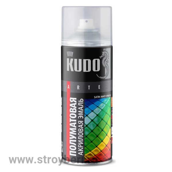KU-0A9003 Аэрозольная акриловая краска КУДО satin RAL 9003 белая 0.52л Д