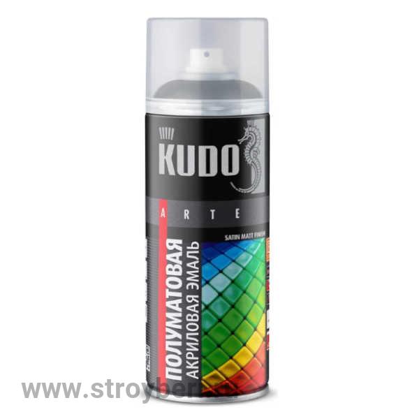 KU-0A9005 Аэрозольная акриловая краска КУДО satin RAL 9005 черная 0.52л Д