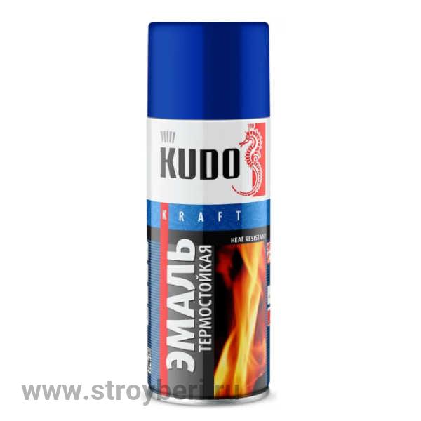 KU-5004 Эмаль аэрозольная КУДО термостойкая синяя 0.52л