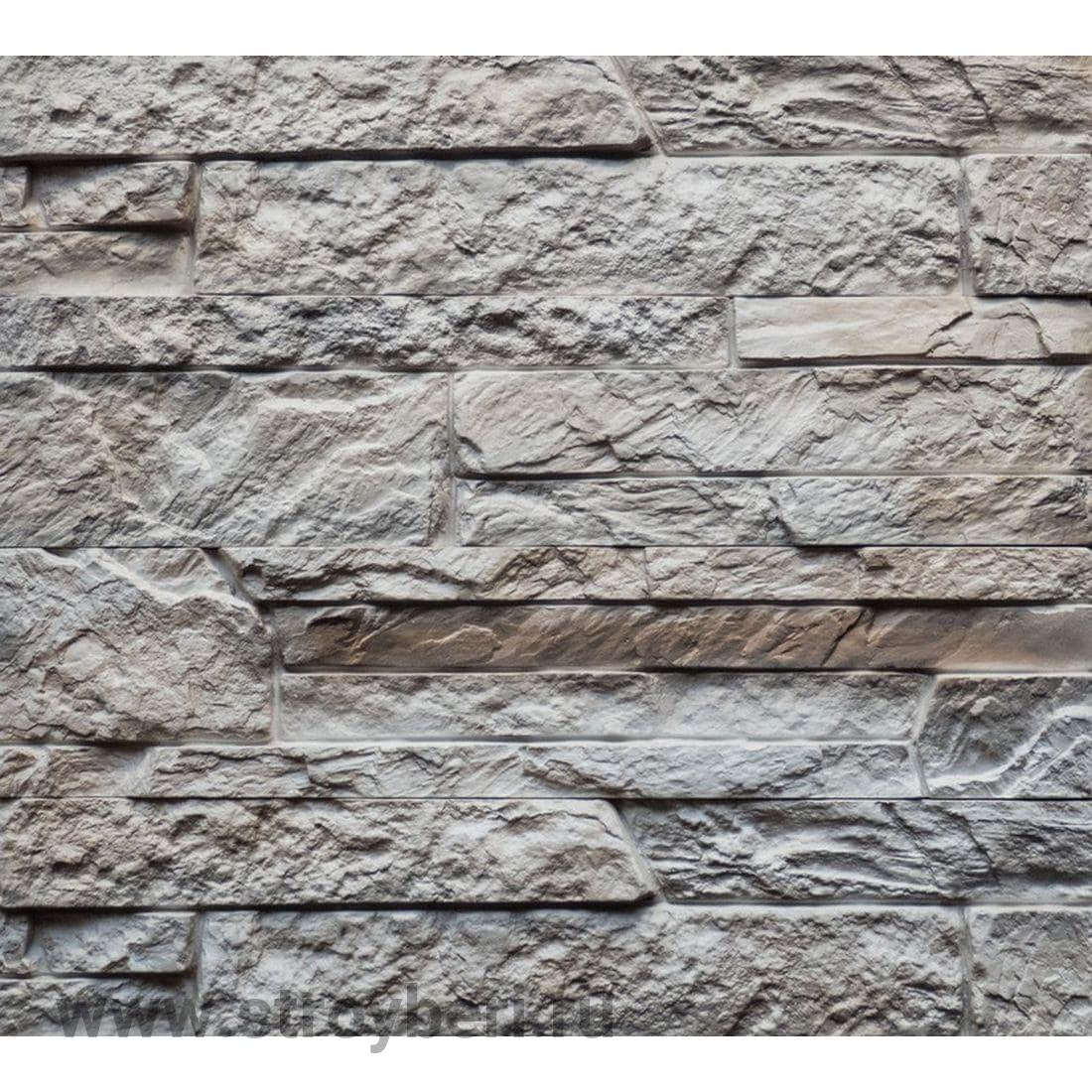 Искусственный камень 'Сланец расшитый' 0,37кв.м. 11шт. гипс