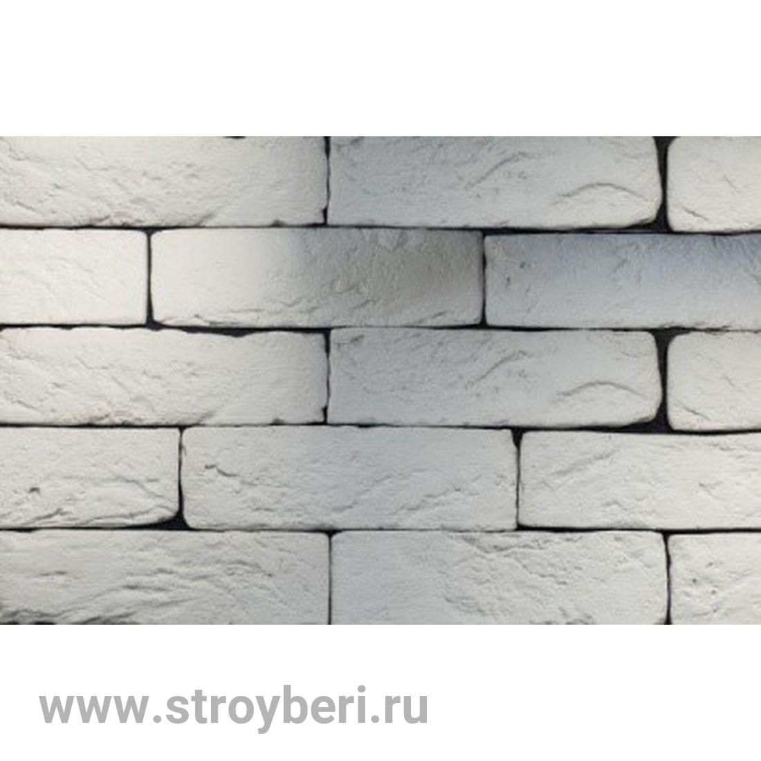 Искусственный камень 'Кирпич Гжельский' (белый) 0,63кв.м. 50шт. гипс НЕ ЗАКАЗЫВАТЬ