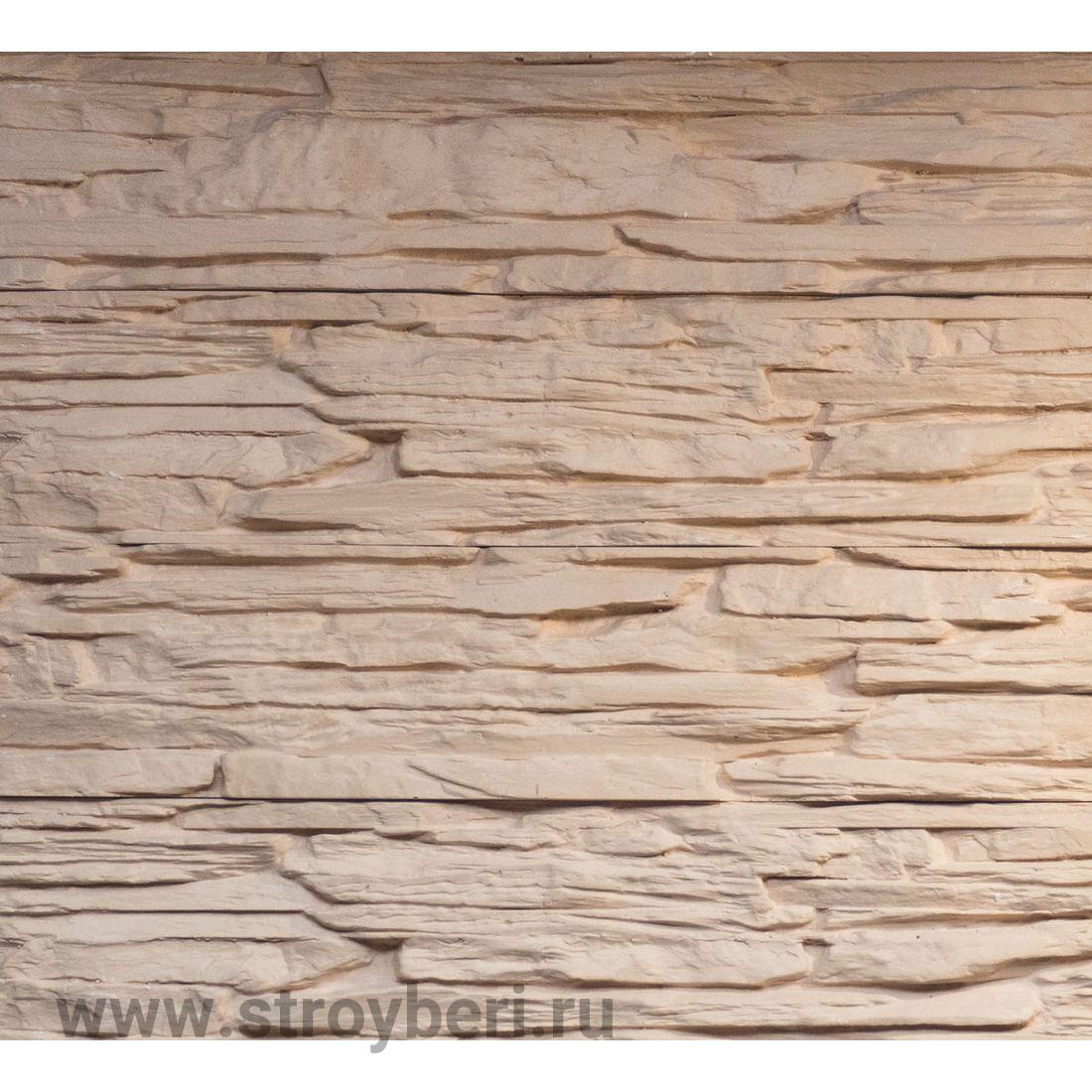 Искусственный камень 'Сланец наборный' (желтый) 0,56кв.м. 17шт. гипс