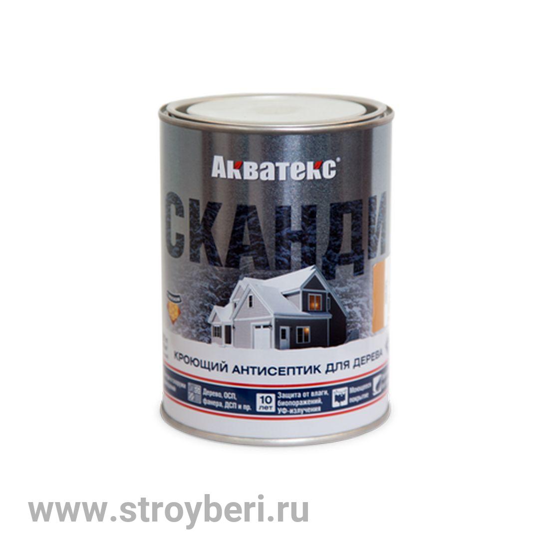 Акватекс СКАНДИ кроющий антисептик Айсберг База А 0.75л