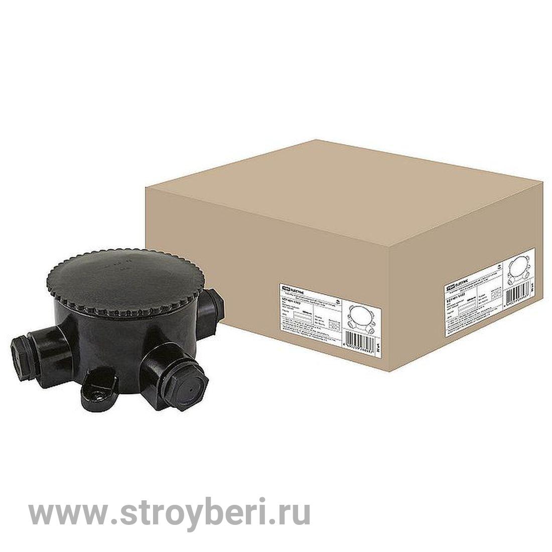 SQ1401-1102 Коробка электромонтажная КЭМ 2-660-4 ОП D95 мм IP65, 4-х рожк. (карболит) TDM