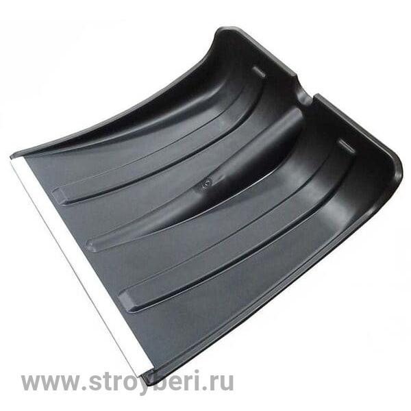 Лопата снег пласт 380х380 Снежинка с алюминиевой планкой  б/ч d32мм  23457