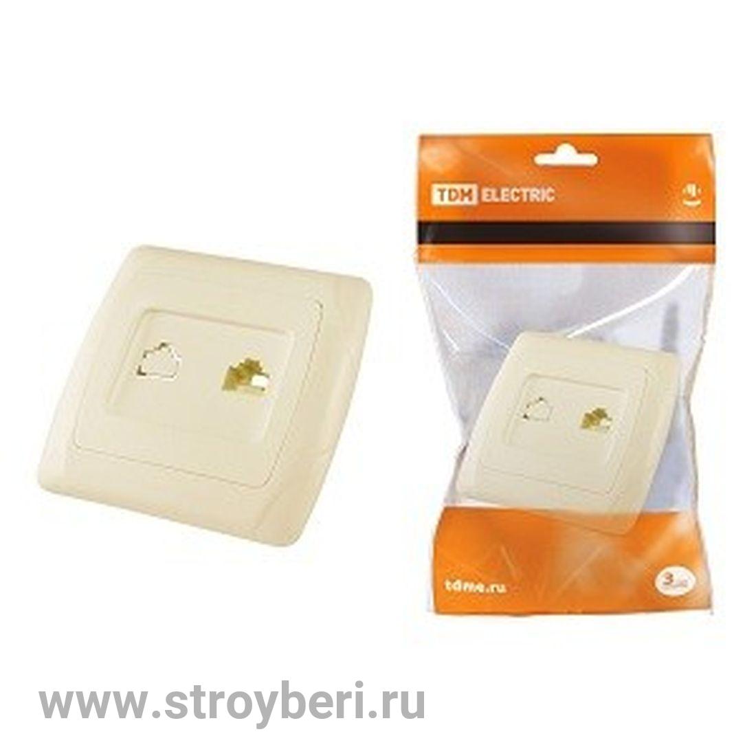 SQ1805-0051 Розетка компьютерная RJ45 сл. кость 'Онега' TDM