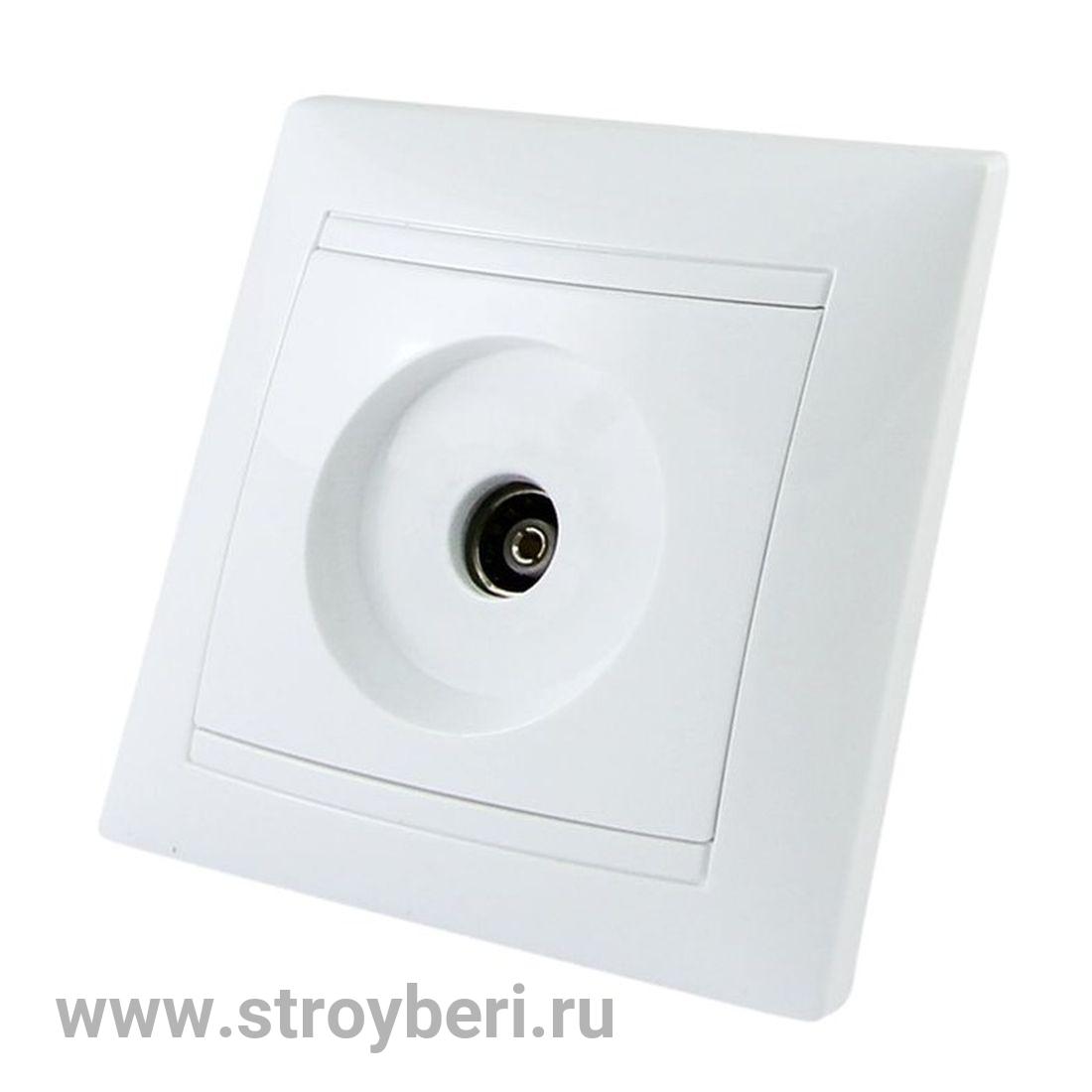 SQ1815-0017 Розетка телевизионная простая (0-2400МГц, 'мама') белая 'Лама' TDM