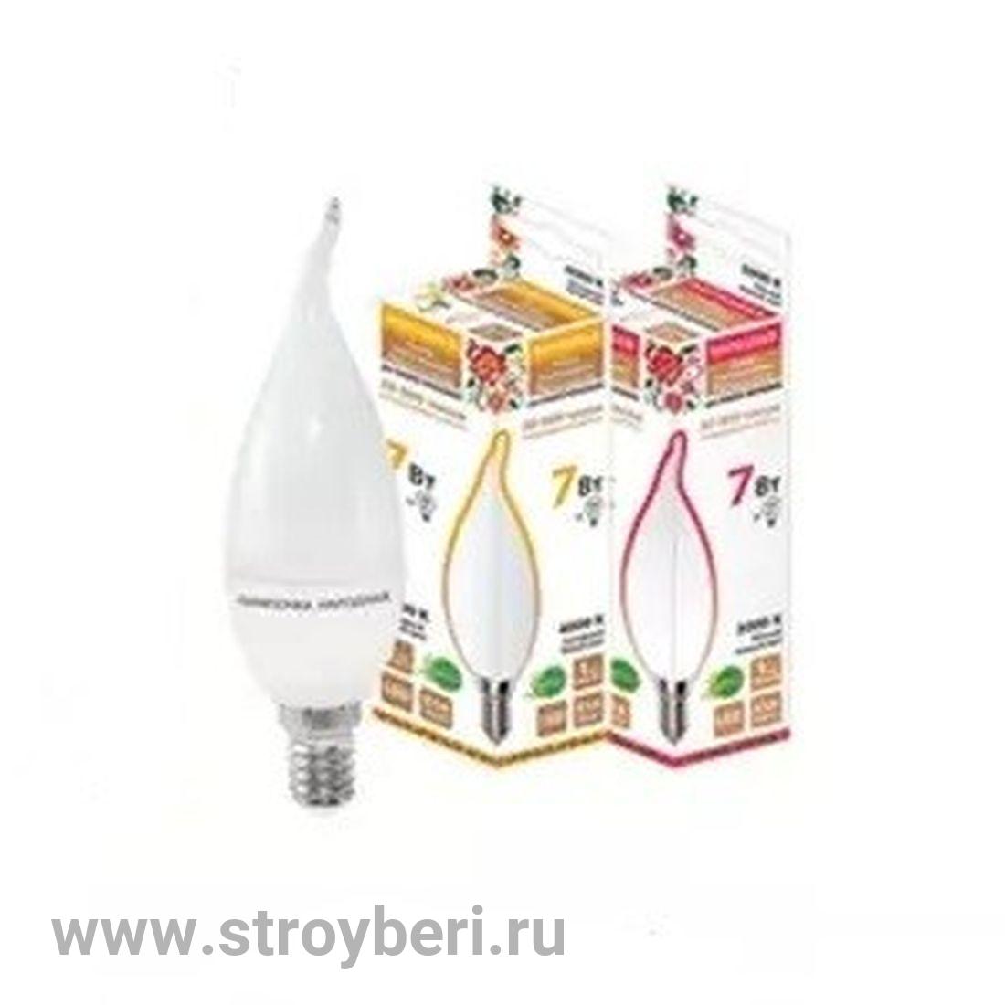 SQ0340-0191 Лампа светодиодная WFC37-7 Вт-230 В -3000 К–E14 (свеча на ветру) Народная