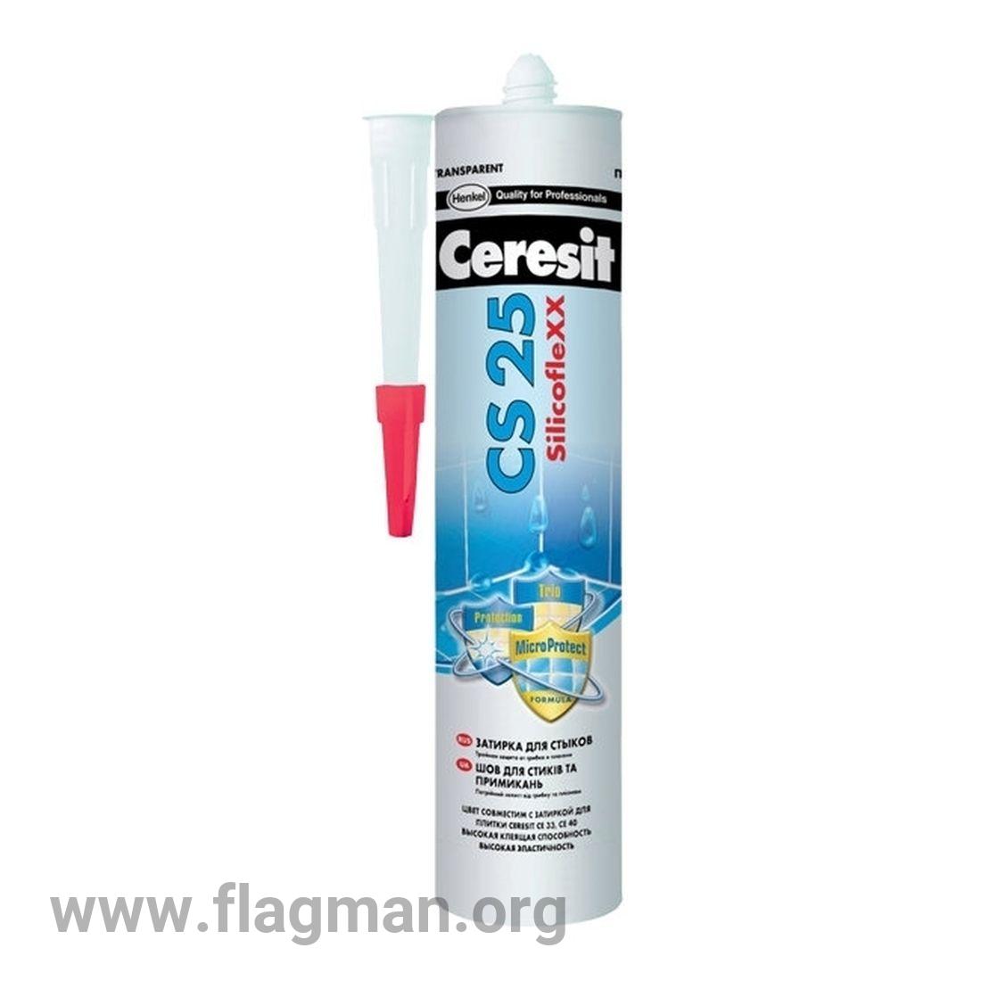 Герметик санит. силиконовый Ceresit CS-25 (cер.серый)