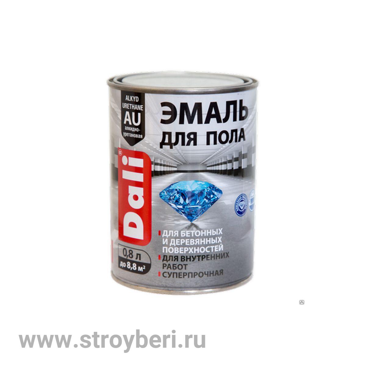 DALI Эмаль для пола красно-коричневый RAL3009 0.8л