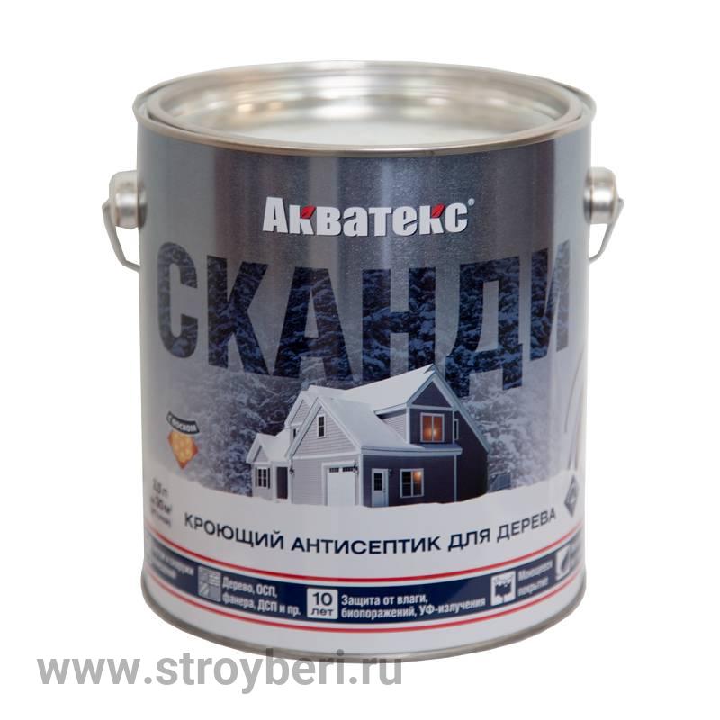 Акватекс СКАНДИ кроющий антисептик Карамель 2.5л