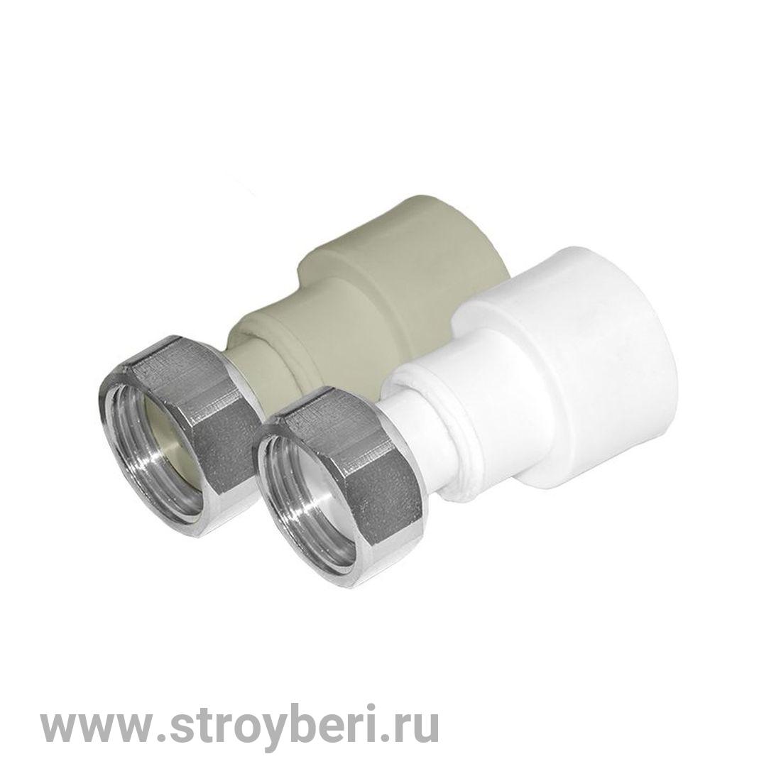 Муфта PPR белая с накидной гайкой 25*1