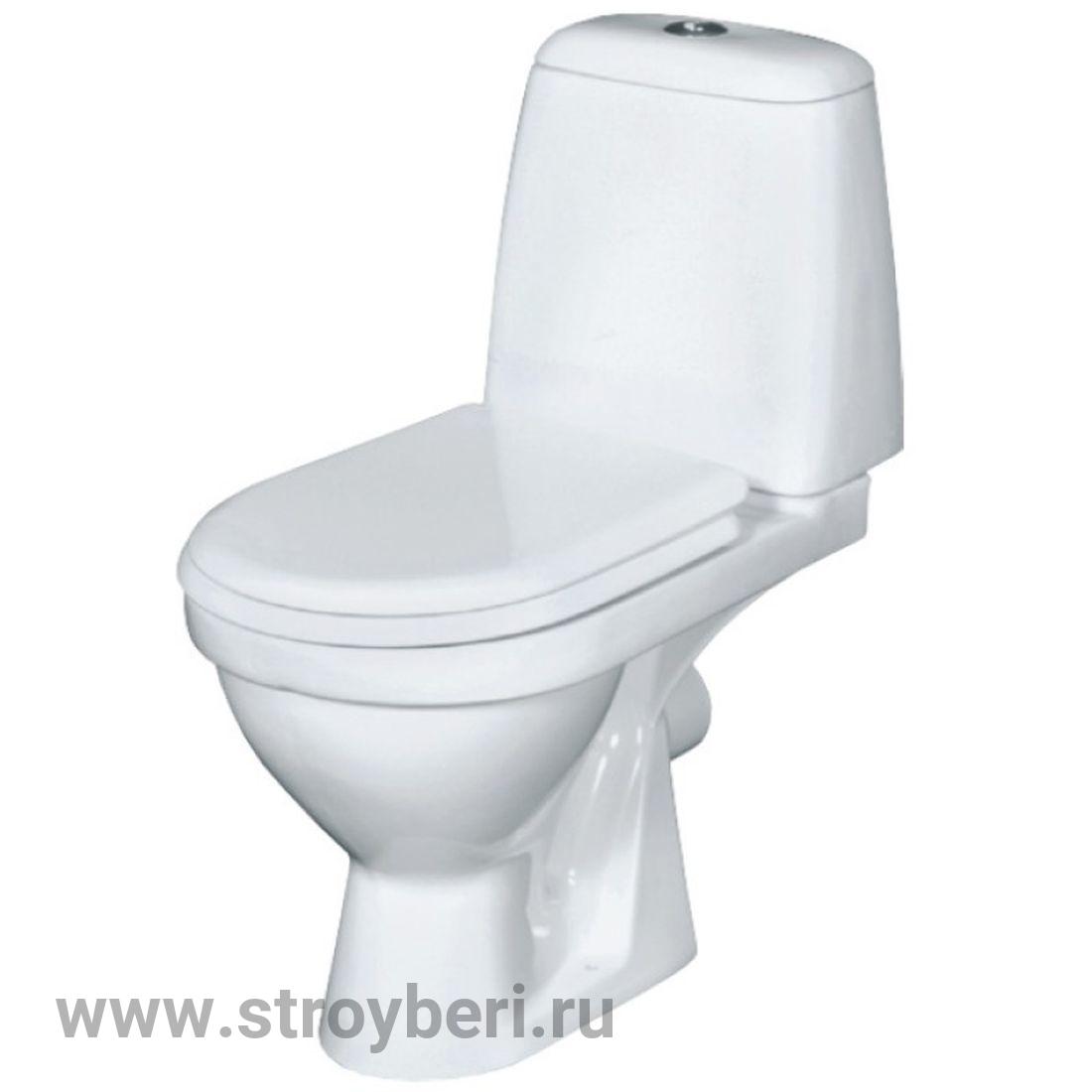 Унитаз-компакт 'Премьер' белый (гориз, нижн, сид, 2-кн.арм) (г. Киров)