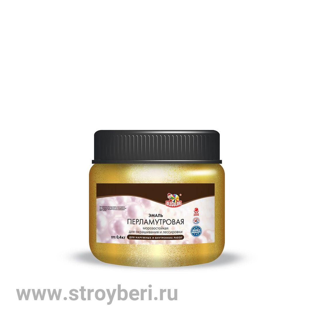 Эмаль акриловая перламутровая универсальная серебро (0.3 кг) OLECOLOR