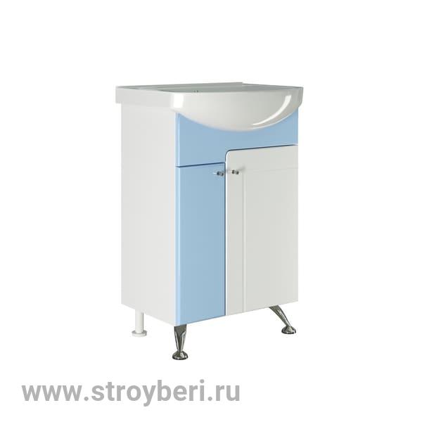 Тумба д/ванной 'ПОСЕЙДОН-55' голубая под ум.Уют-55 (ПВХ) !